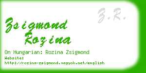 zsigmond rozina business card